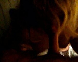 Amateur blonde blowjob with homemade tits