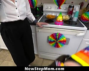 Stepmom And Stepsister Cheer Heartbroken Stepson With Naughty Party
