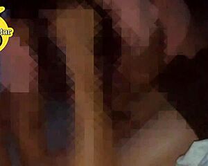 Intense cuckold blowbang with bukkake as he films his wife