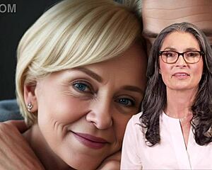 A French Mom And Her Handsome Son Playing Football