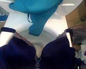 step sister in 40dd bra gets it