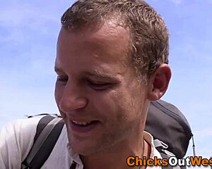 hairy aussie couple enjoys hardcore creampie in reality video