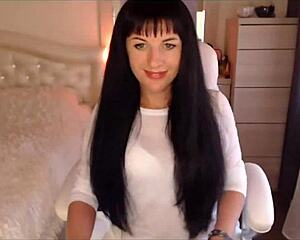 Tamarr Roman boldly strips in hot pants, revealing perky ass and small tits for intense pussy pleasures