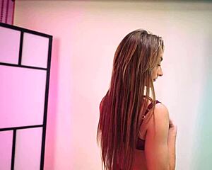 steamy red lingerie try on by hannahjames710