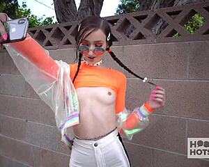 Petite Carmen Rae Can’t Get Enough of Bryan Gozzling’s Rough Hardcore Action