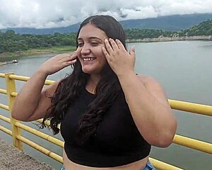 Abandoned Colombian chica rescued by stranger, ends up in rough office sex with spanking