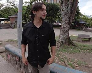 I spotted a fat ass slut flashing on the train station and recorded her with a fake agent