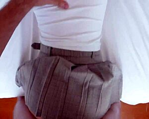 Teacher spills inside a stunning college girl after class by mistake!