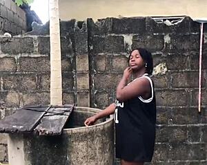 my boyfriend fucks my big ass by the well, european pornstar style 😘