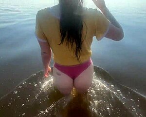 Met Stepsister At Beach, Teased In Cabin, Rough Sex At Home