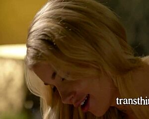Blonde tranny with perfect curves tells a tale of cheating in a steamy anal encounter. Her story unfolds with every seductive move.