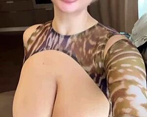 Spilling water on my wet big natural tits 😍