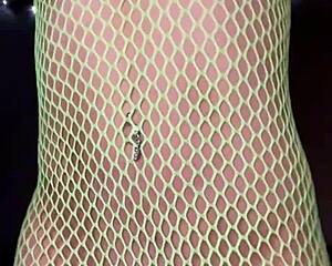 Nadia Diamo Twerks Hot Ass In Fishnet Bodysuit Slow Motion