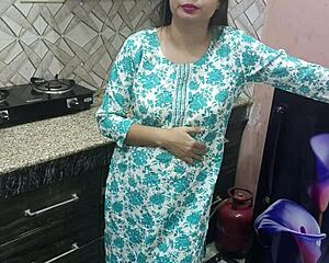 Come here, stepson, the Indian stepmom says, let's fuck in the kitchen right now! as she rides him wildly.