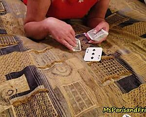 She Strips After Losing Card Game