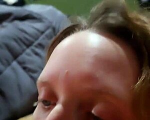 Quick Suck And Fuck Wife's Shaved Pussy Before Creampie