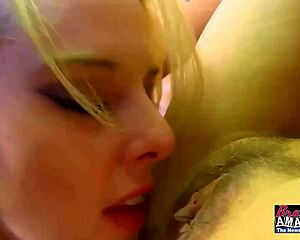 Hey, Ginger Meredith and Blonde Mya Dive Into Hot Licking!