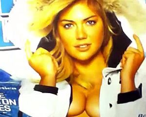 Small dick cums on Kate Upton.