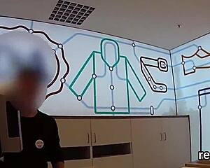 Why resist this exceptional Czech teen stripping in shop for hardcore pov anal blowjob?