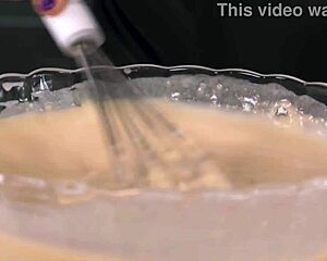 I made pancakes in the kitchen that never fail, milf style