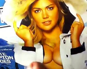 Small dick cums on Kate Upton.