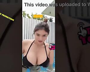 ANA JALANDONI in BIKINI, DOWNBLOUSE tease