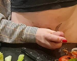 extreme torment unfolds in the kitchen with urethral cock cooking
