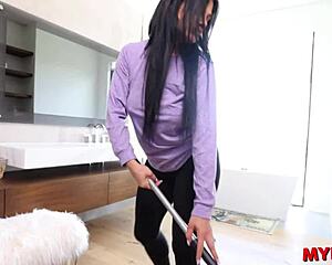 Mylfex Perv Stepson Strokes Mom While Cleaning