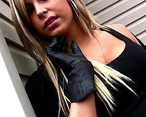 my new girlfriend smokes outside in lingerie