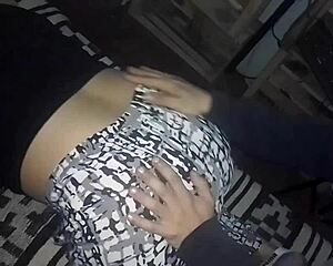 Lower leggings, rub penis teasingly?