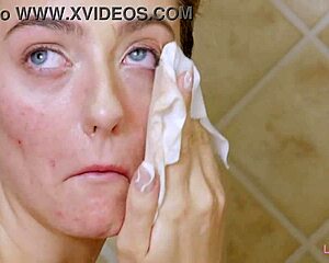 Gorgeous Blonde Enjoys a Refreshing Shower Session