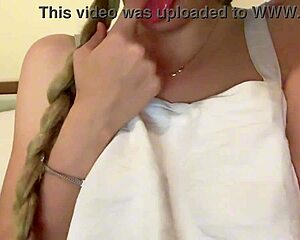 cute college girl lil rose gets horny in stepfather's room