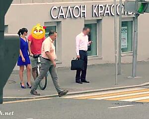 Hidden Cam Shows Jeny Stripping Naked in Public Street While Flashing Heels and Voyeur Thrills