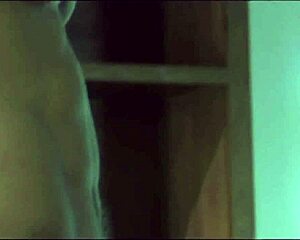 A girl in high heels with fake breasts gets plenty of cum in her mouth