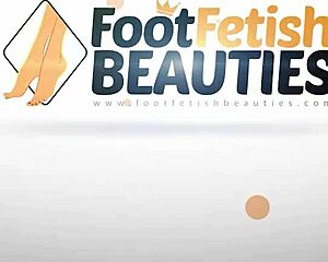 brunette babe removes socks and walks barefoot in park