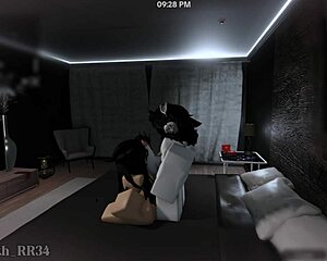 she bent over for rough doggystyle fucking