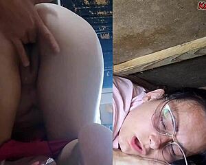 Watch The Stepson See The Mother-In-Law's Helplessness Under The Sink