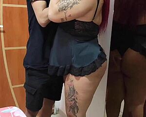 i spanish milf bbw fucks young guy while husband listens in next room with fat ass