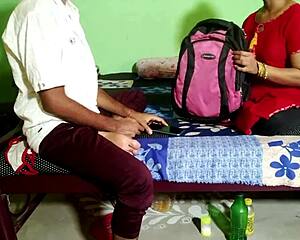 Master ji took advantage of the student girl for hard riding and creampie in clear hindi voice
