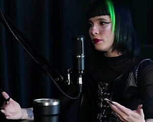 so this compilado features carol rhcp in preliminares podcast with bia hot swinging in sheer red lingerie