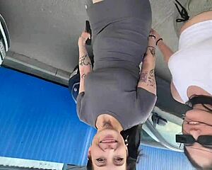 Ran into a girl i know at the bus stop and eat her out