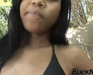 Rough Deepthroat and Anal Licking Lead to Jizz on Ebony BBW's Ass