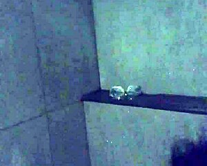 Asian slut wife masturbates with dildo and vibrator in gym shower 😏