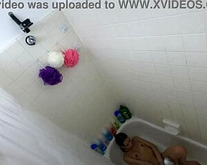 candy cruise gagging on cock in pool, deepthroat sucking