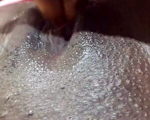 Black wet pussy solo play.