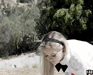 This virgin teen only takes it in the ass for her first time, can you believe it?