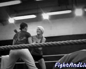 The bigtitted eurobabe passionately wrestles the beautiful lesbian babe in a 69 position.