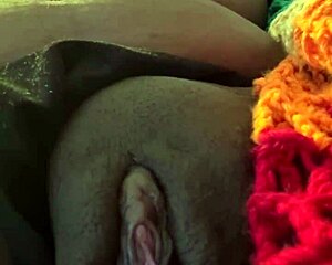 Homemade amateur ebony cums easy squirt solo then dildo