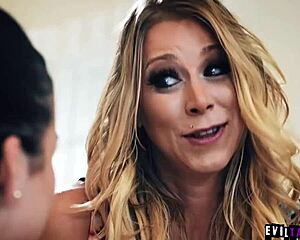 Evil Katie Morgan and Jay Romero manipulate naive teen 18+ Kylie Rocket to give her virginity
