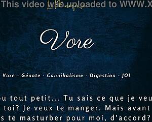 huge french giantess gives jerk off instructions in vore audio